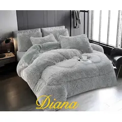 DIANA - COBERTOR DE INVIERNO PELUDO CON CHIPORRO PREMIUN 2 PLAZA UNICOLOR