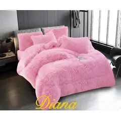 DIANA - COBERTOR DE INVIERNO PELUDO CON CHIPORRO PREMIUN 2 PLAZA UNICOLOR