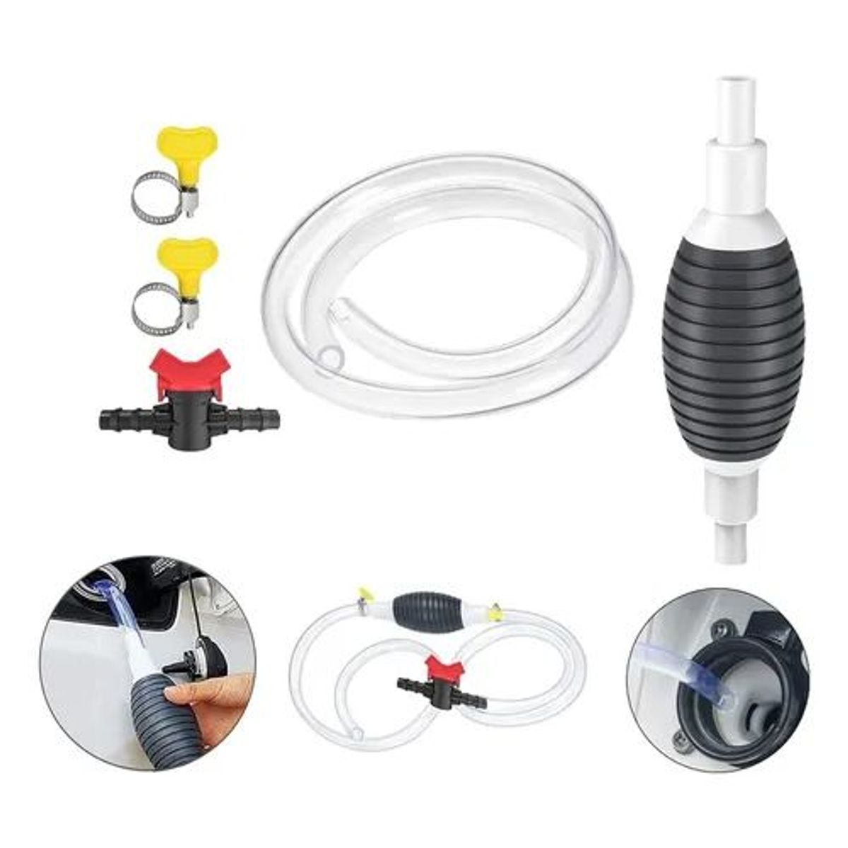 Bomba Manual Sifón Para Extraer Bencina Y Diésel Auto, marca GENERICO - Foto Principal