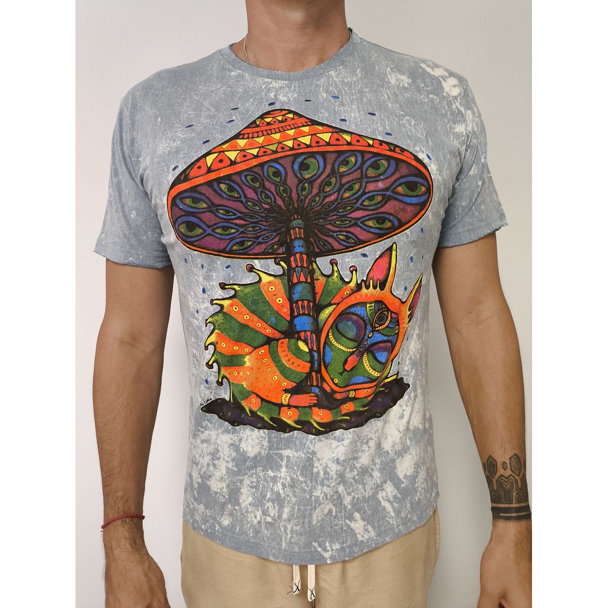 NO TIME - Polera Mushroom y Gato (L) 