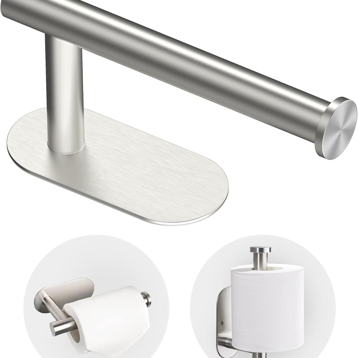 WAKESHOME - Porta Confort Baño Acero Inoxidable Estante Papel Higienico Plateado