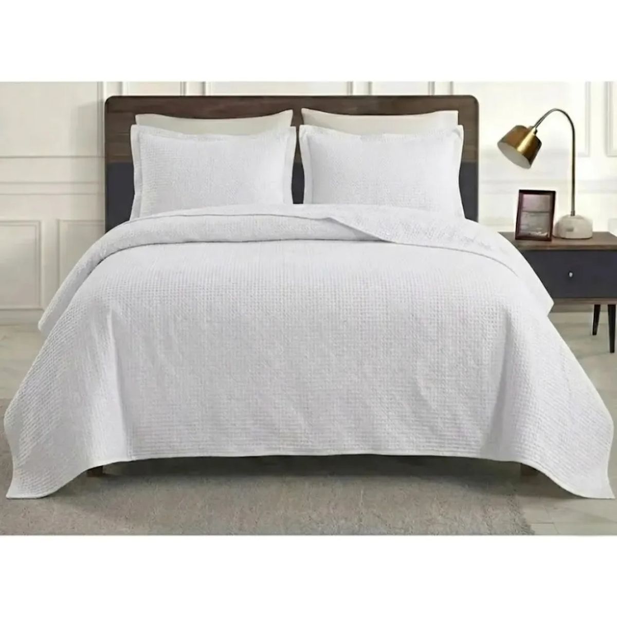 GENERICO - Quilt Cobertor 2 Plazas Atenas Liviano + 2 Fundas Almohada