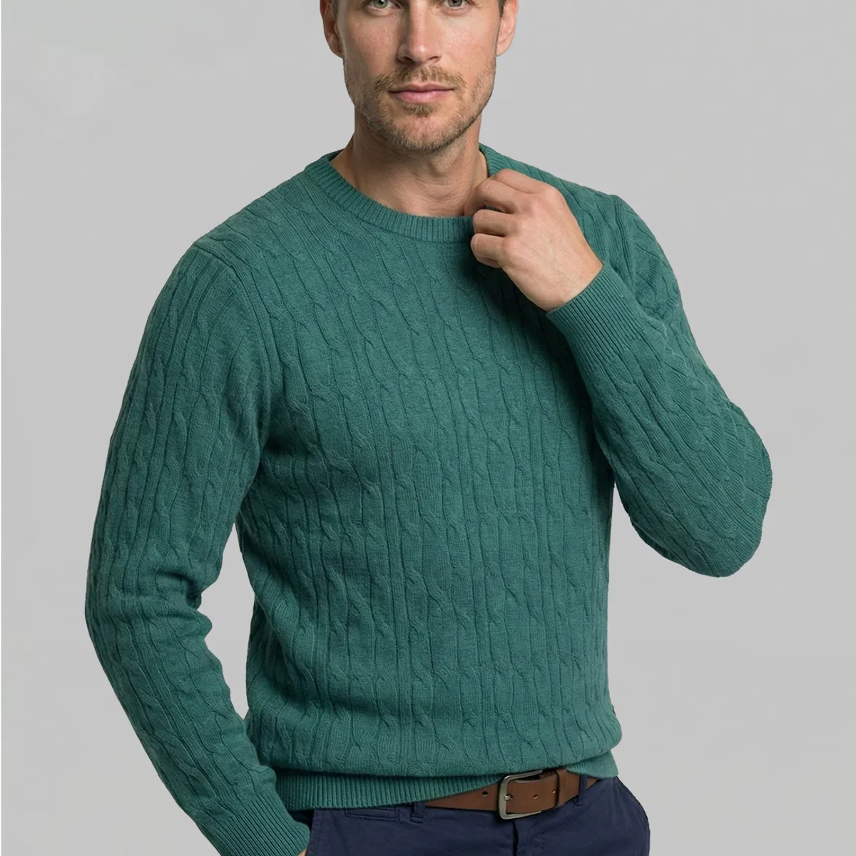 NEW MAN - Sweater Leicester Emerald New Man