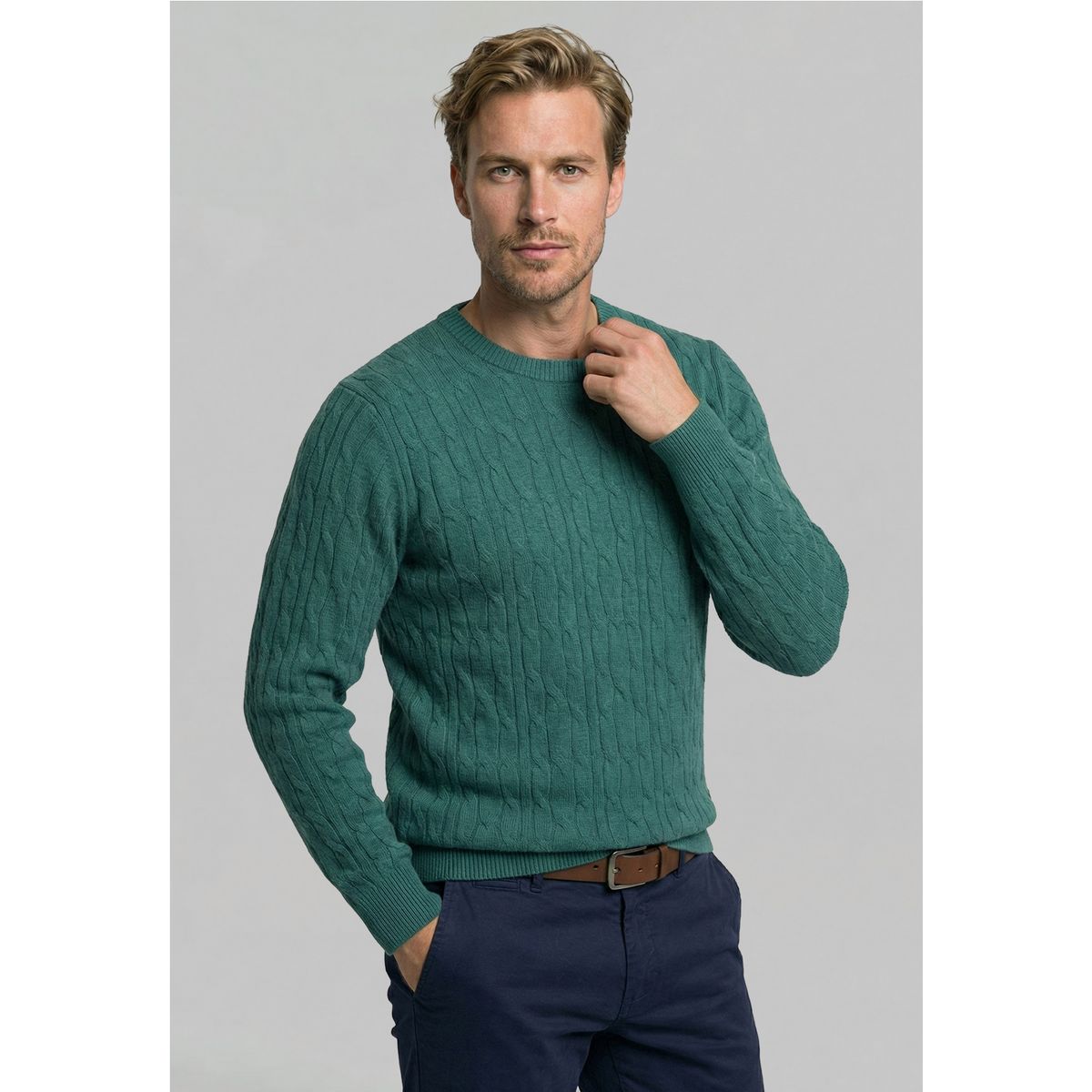 NEW MAN - Sweater Leicester Emerald New Man