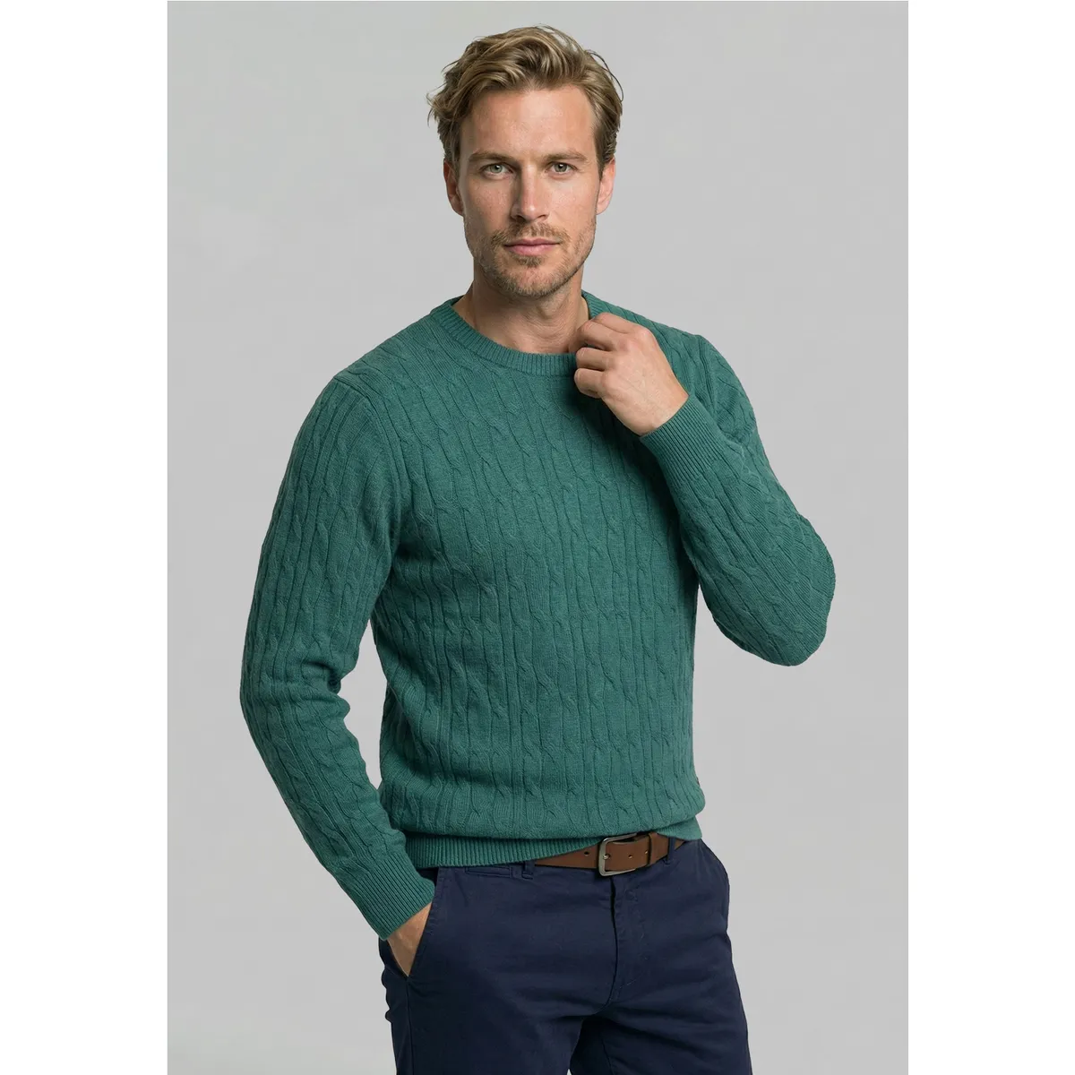 NEW MAN - Sweater Leicester Emerald New Man