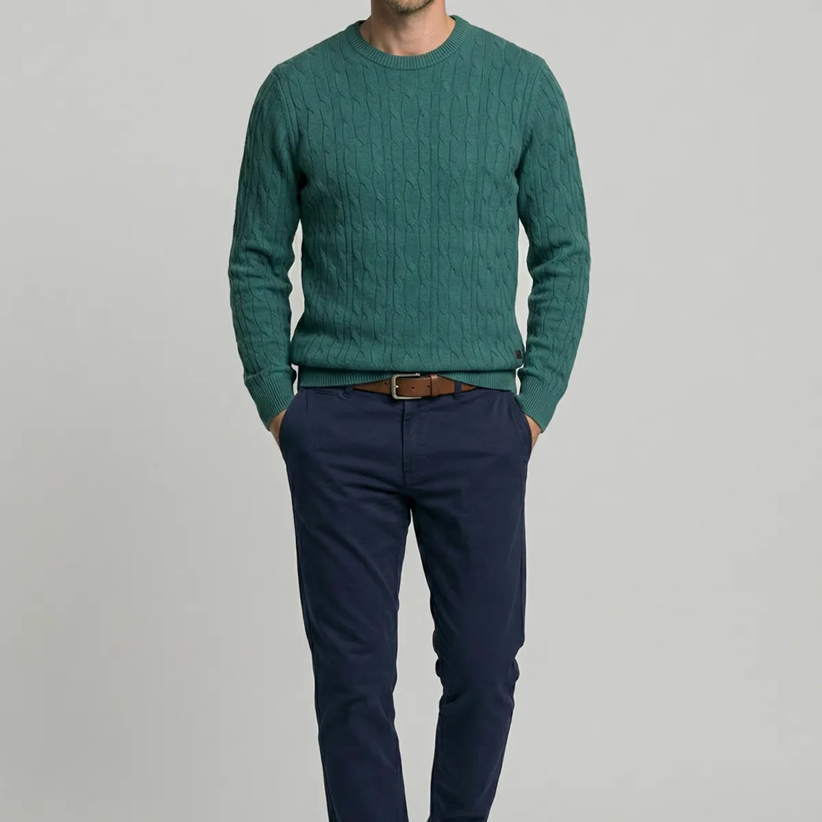 NEW MAN - Sweater Leicester Emerald New Man
