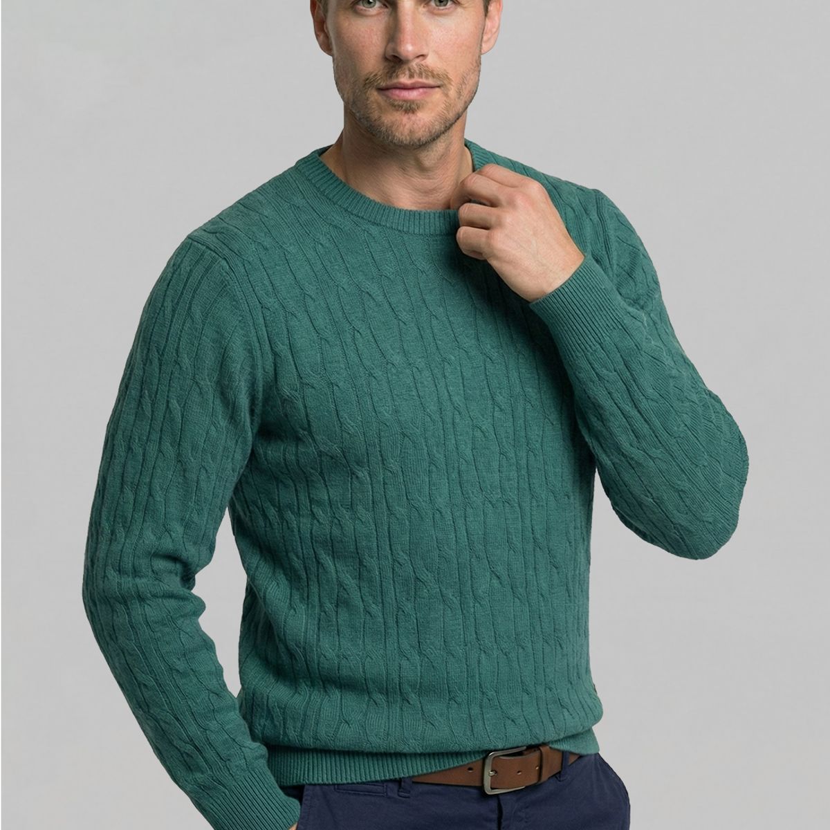 NEW MAN - Sweater Leicester Emerald New Man