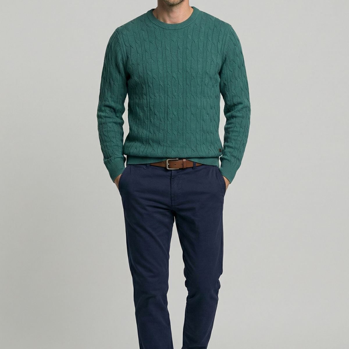 NEW MAN - Sweater Leicester Emerald New Man