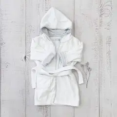 WAWA BABY DESIGN - Bata de Baño Rayas Gris