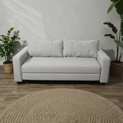 DISEÑOS VALESTRINI - SOFA CAMA MULTIFUNCIONAL LINO GRIS CLARO