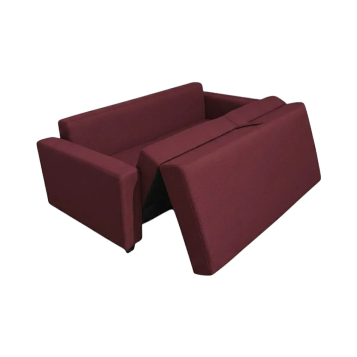 DISEÑOS VALESTRINI - SOFA CAMA MULTIFUNCIONAL LINO ROJO BURDEO