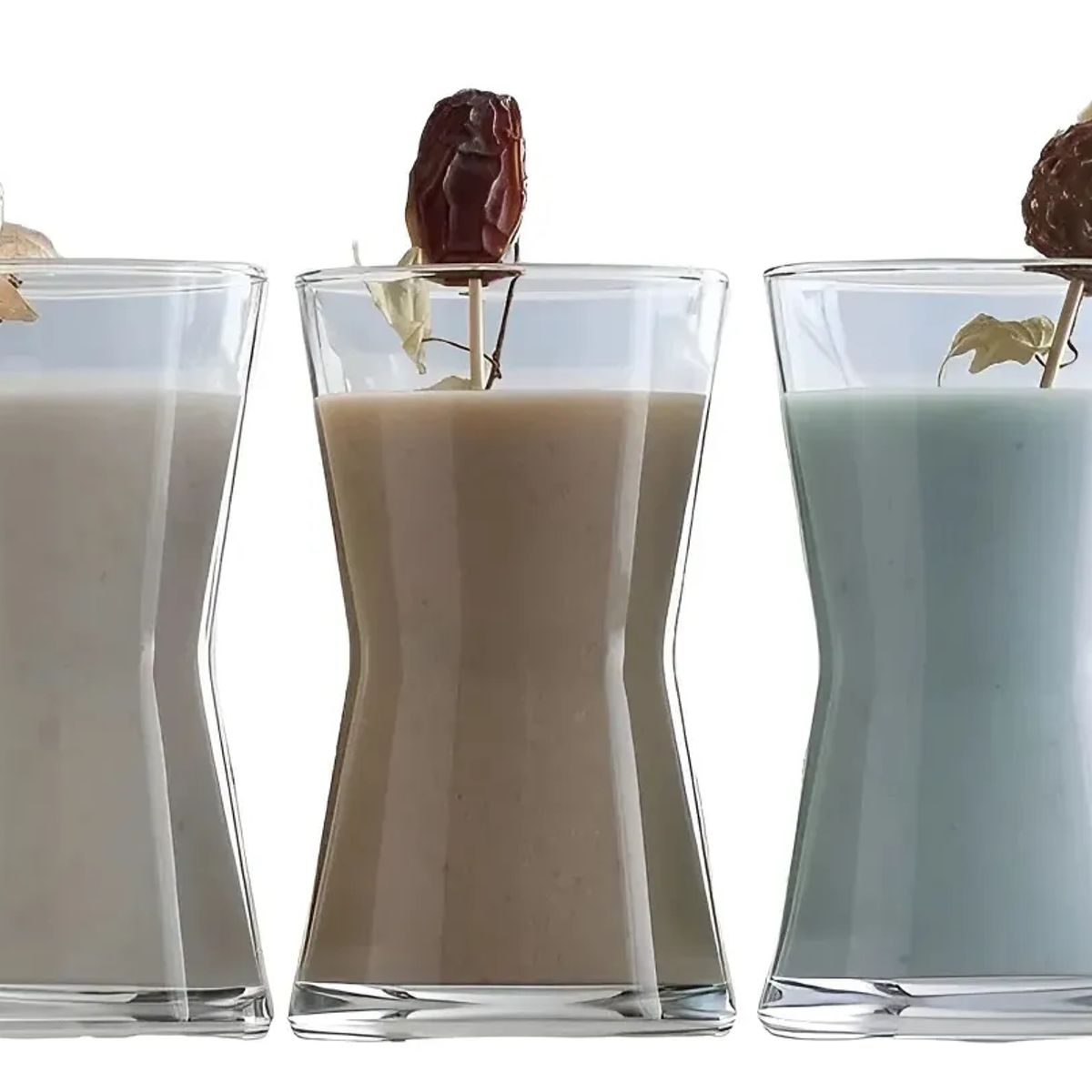 LAV - Set 6 Vasos Altos 350ml Derin Lav Vidrio Bebida Tragos Color Blanco