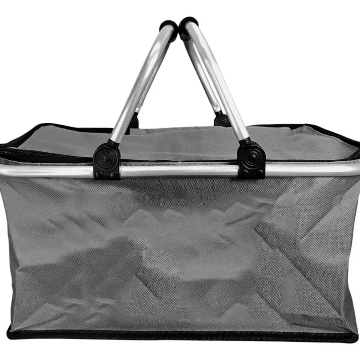 GENERICO - Bolso Canasta Termica Plegable Negro Cooler Picnic Camping Negro