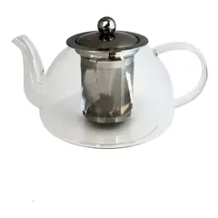 GLASSO - Tetera De Vidrio 1 litro Con Infusor Acero Apta Lavavajillas