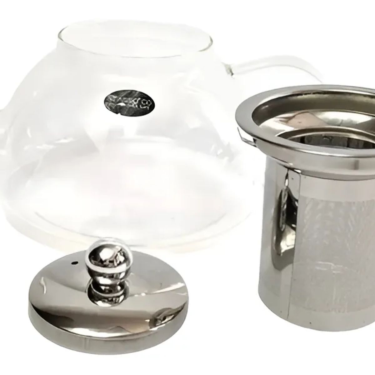 GLASSO - Tetera De Vidrio Glasso 1 litro Con Infusor Acero Apta Lavavajillas