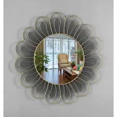 GENERICO - Espejo Decorativo De Pared Flores 85cm