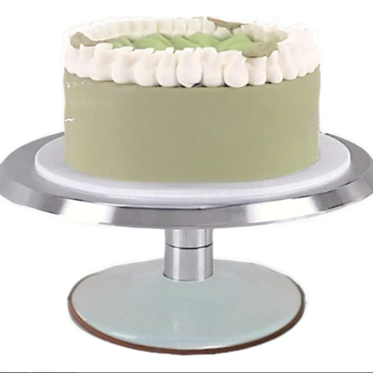 GENERICO - Base Giratoria Base Aluminio Decoración Repostería 31cm 360° Verde Claro