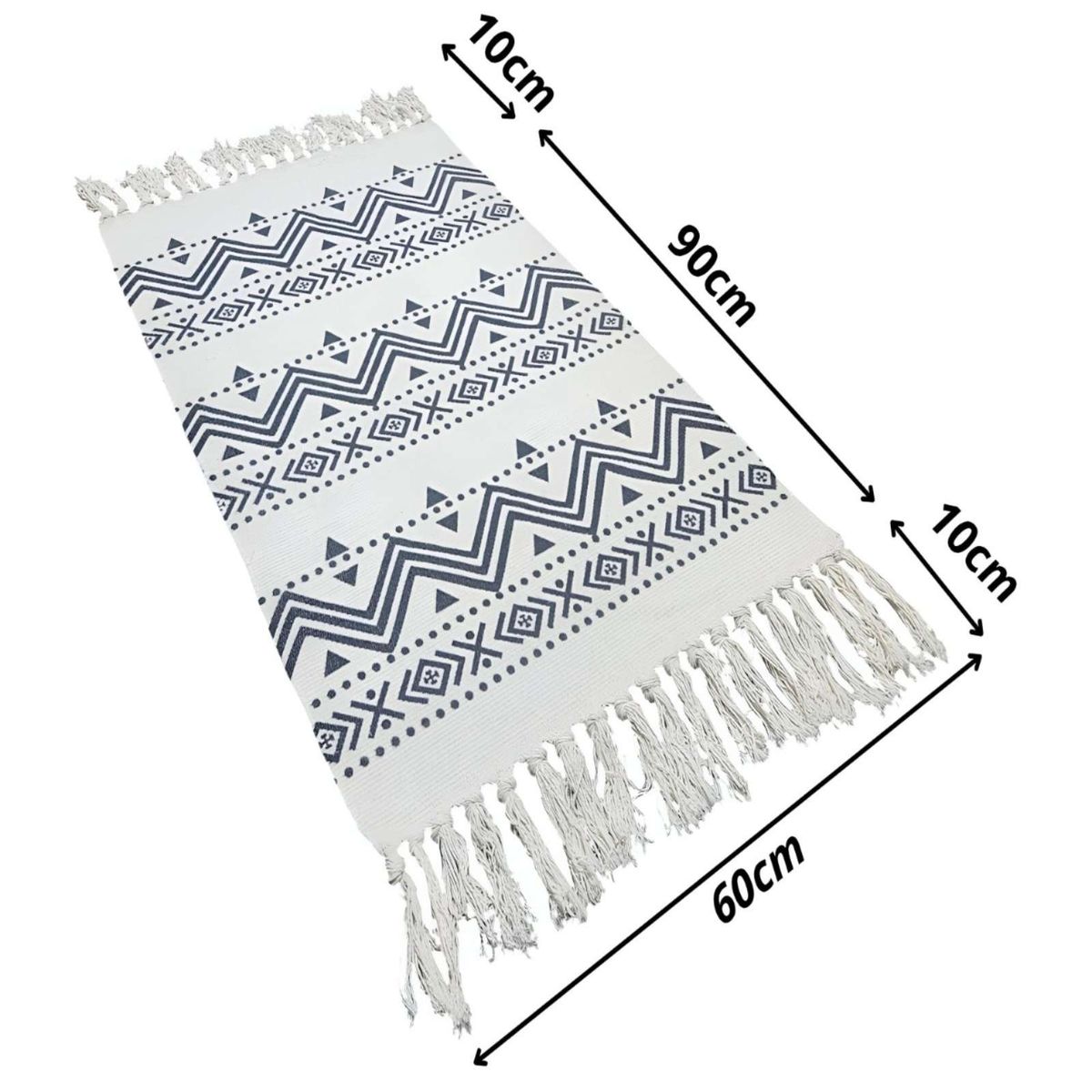 GENERICO - SET DE 2 BAJADAS DE CAMAS DECORATIVAS KILIM 60x90cm 04
