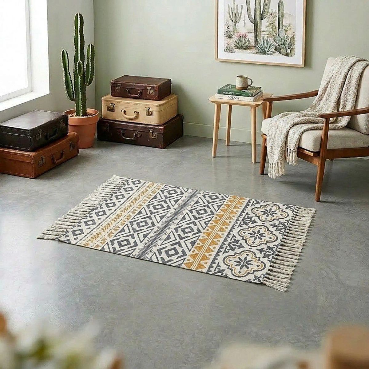 GENERICO - SET DE 2 BAJADAS DE CAMAS DECORATIVAS 60x90cm 06