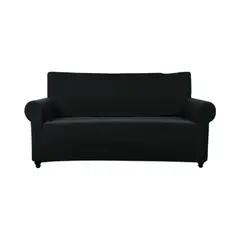 GENERICO - FUNDA DE SILLON 3 CUERPOS CUADRILLE NEGRO