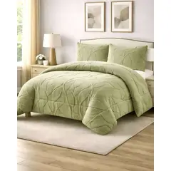 GENERICO - Cubrecama Texturizado con chiporro diseño Hojas 2 Plazas