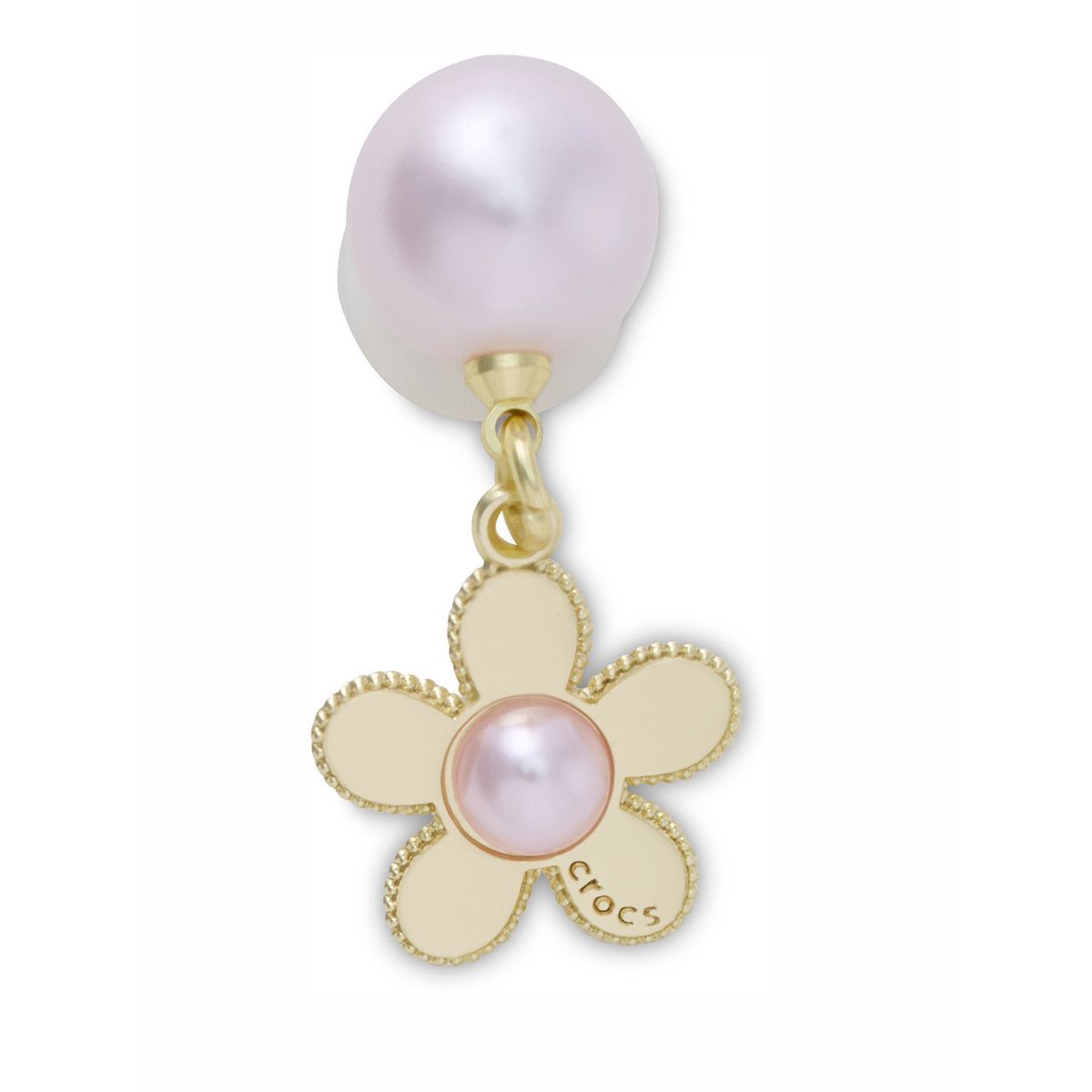 CROCS - Jibbitz Perla Rosa colgante Flor Dorada CROCS