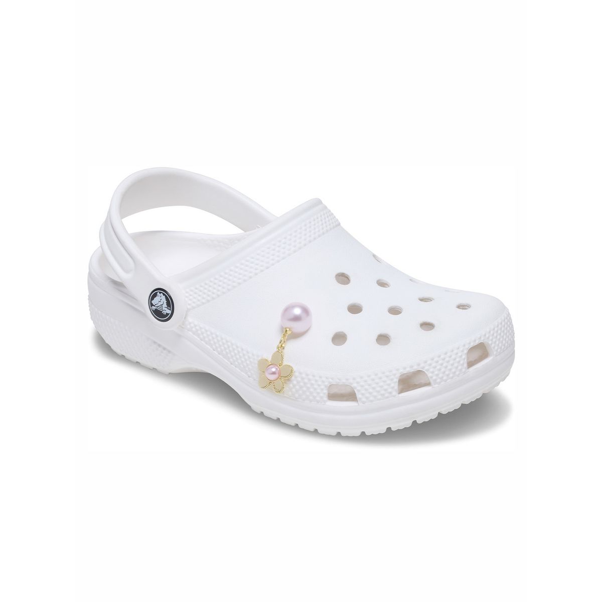 CROCS - Jibbitz Perla Rosa colgante Flor Dorada CROCS