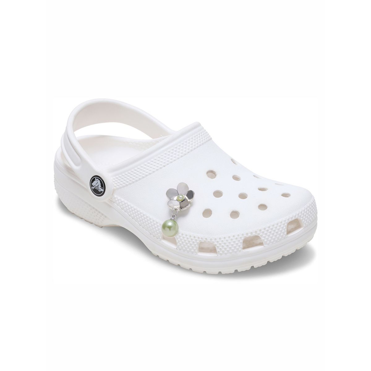 CROCS - Jibbitz Perla Colgante con Flor Plateado CROCS
