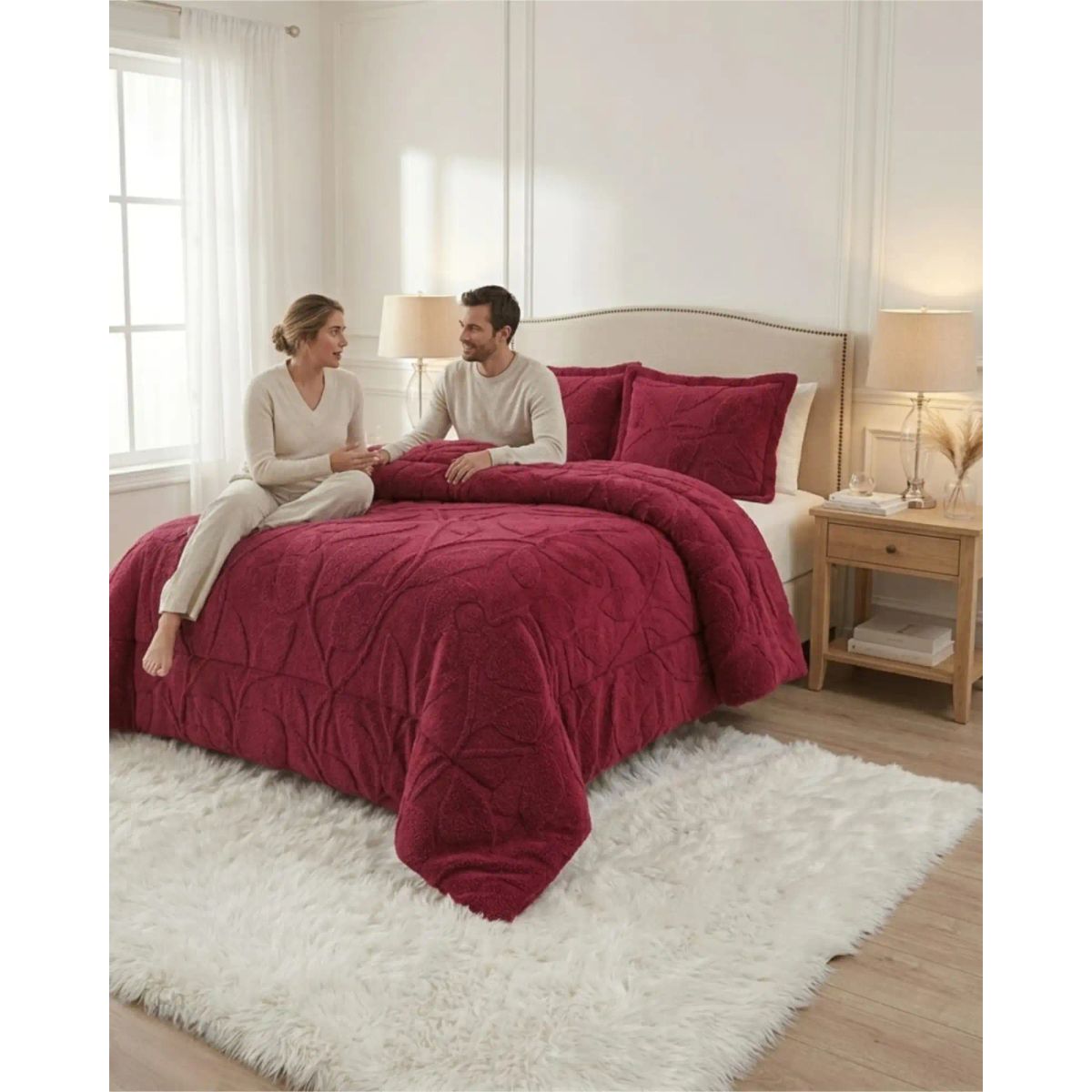 GENERICO - Cubrecama Plumón Sherwood de King con Fundas de Almohada
