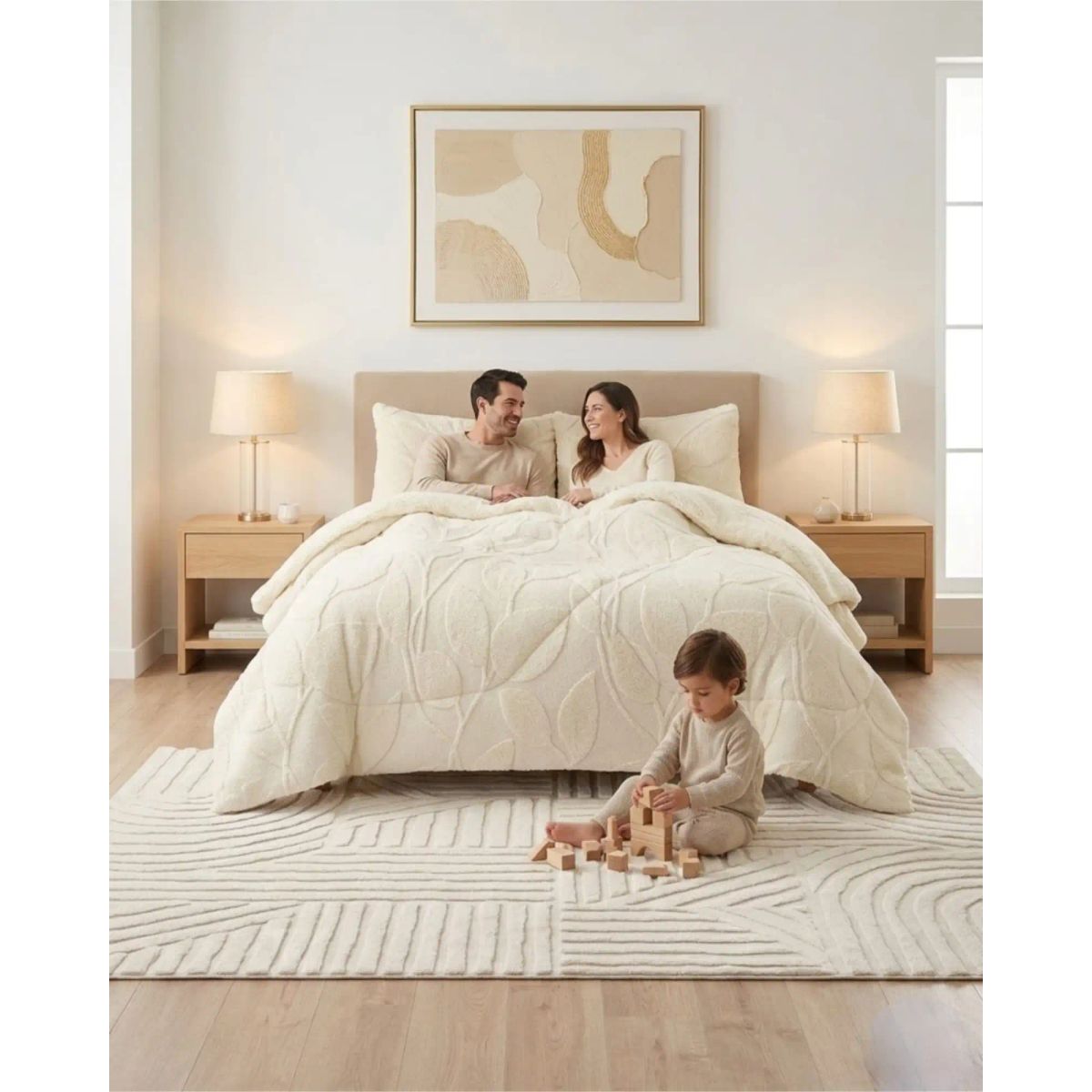 GENERICO - Cubrecama Plumón Sherwood de King con Fundas de Almohada