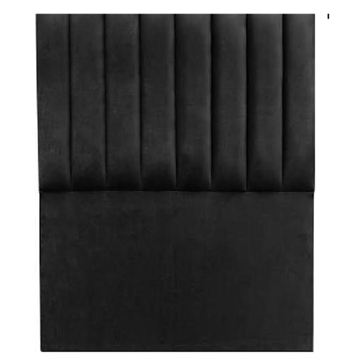 GENERICO - Respaldo Tubular al piso Super King felpa negro