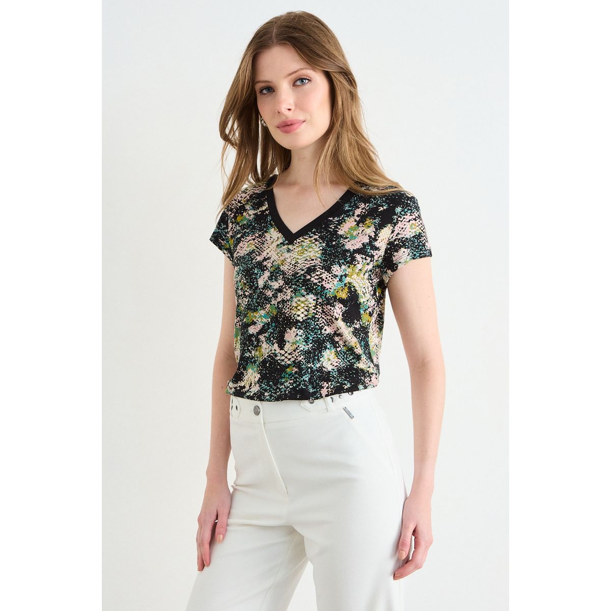 ASH - Polera Full Print Mujer Negro Ash