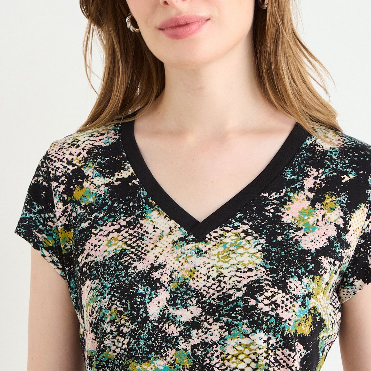 ASH - Polera Full Print Mujer Negro Ash