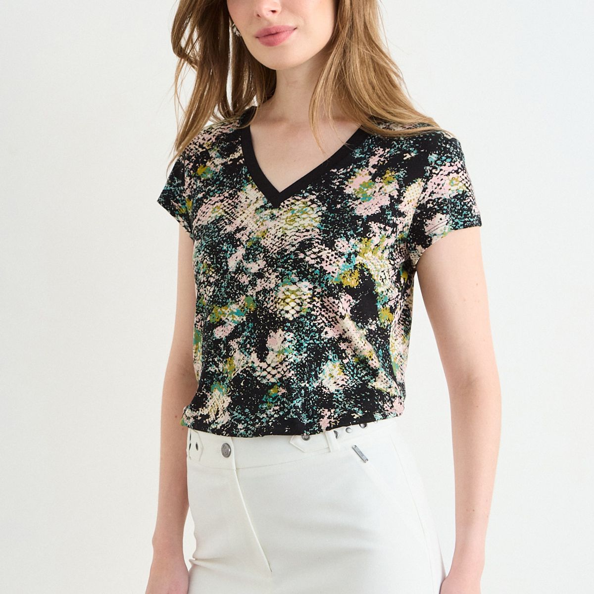 ASH - Polera Full Print Mujer Negro Ash