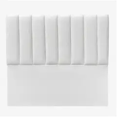 GENERICO - Respaldo Tubular al piso 1.0 Plaza Felpa Blanco