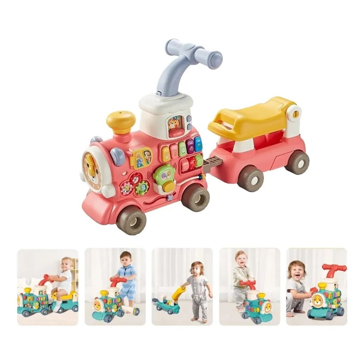 GENERICO - Andadera Bebe Caminador Multifuncional Bebes Trencito 5 En 1