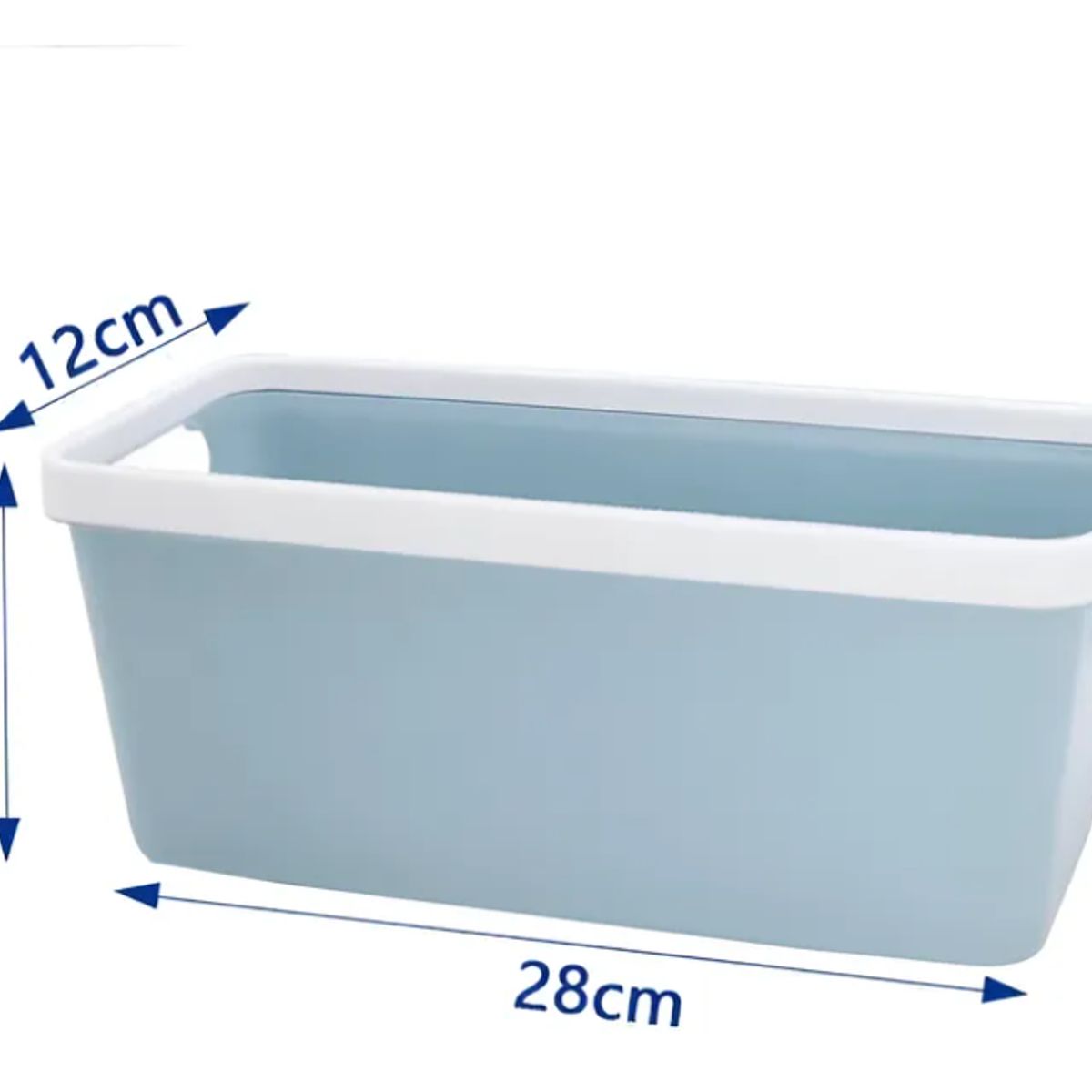 GENERICO - Caja Organizadora Plástica Multiuso Celeste 28x12x12cm