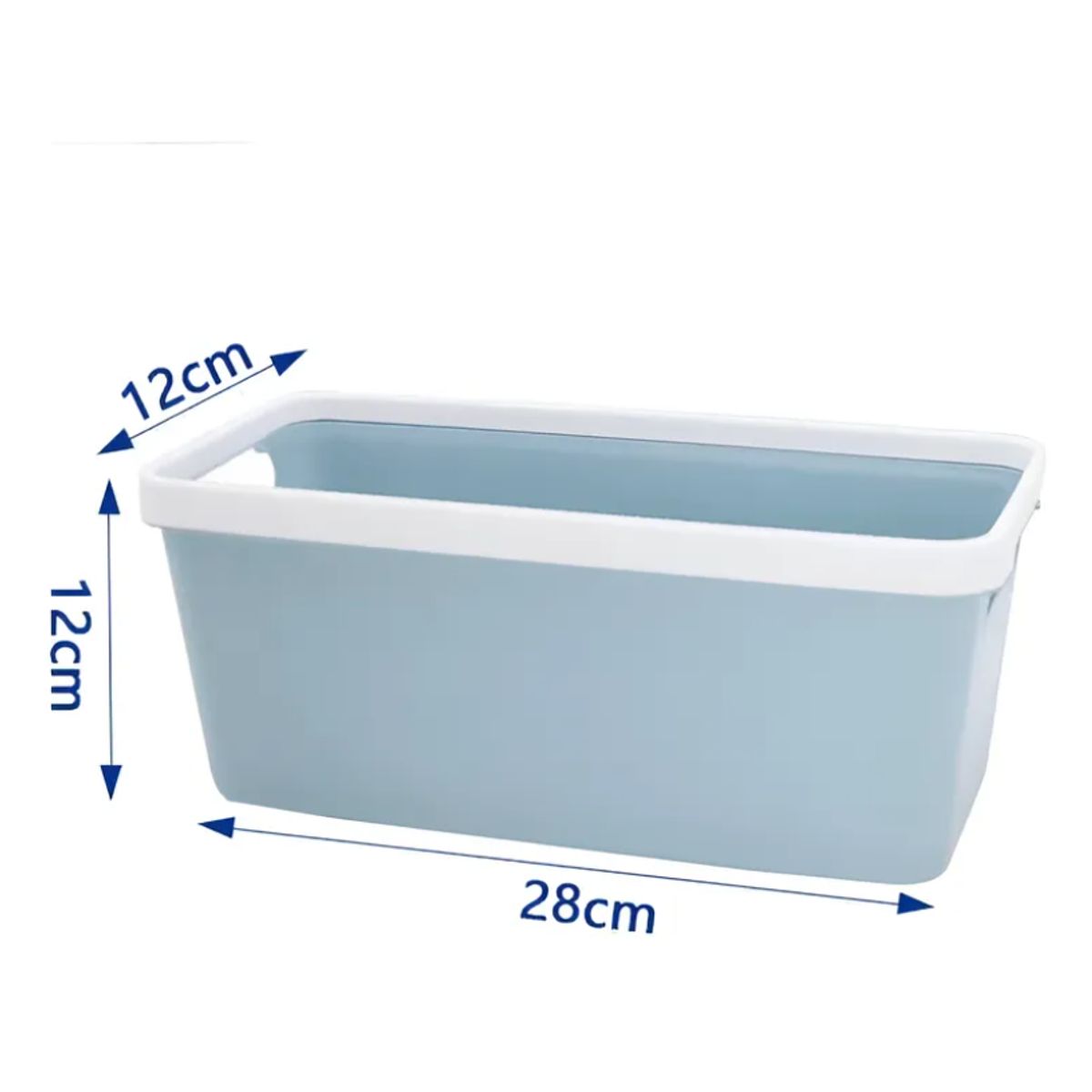GENERICO - Caja Organizadora Plástica Multiuso Celeste 28x12x12cm
