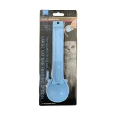 GENERICO - Cuchara Dispensadora para Churu y Snack Perros y Gatos Celeste