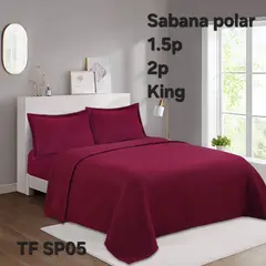 GENERICO - Sabana polar lisa color 2 plazas