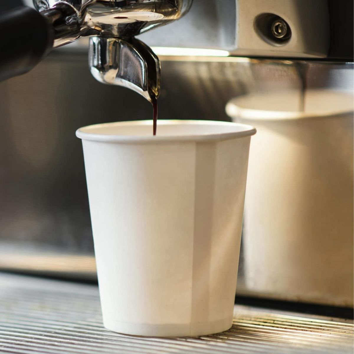 GENERICO - Pack 50 Vasos Polipapel 8oz + 50 Tapas Vaso Café Desechables