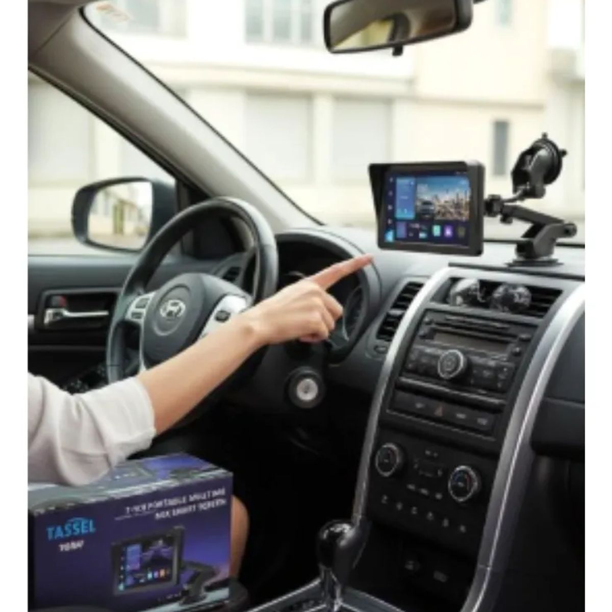 GENERICO - PANTALLA PORTATIL CARPLAY 7 PULGADAS NEGRO