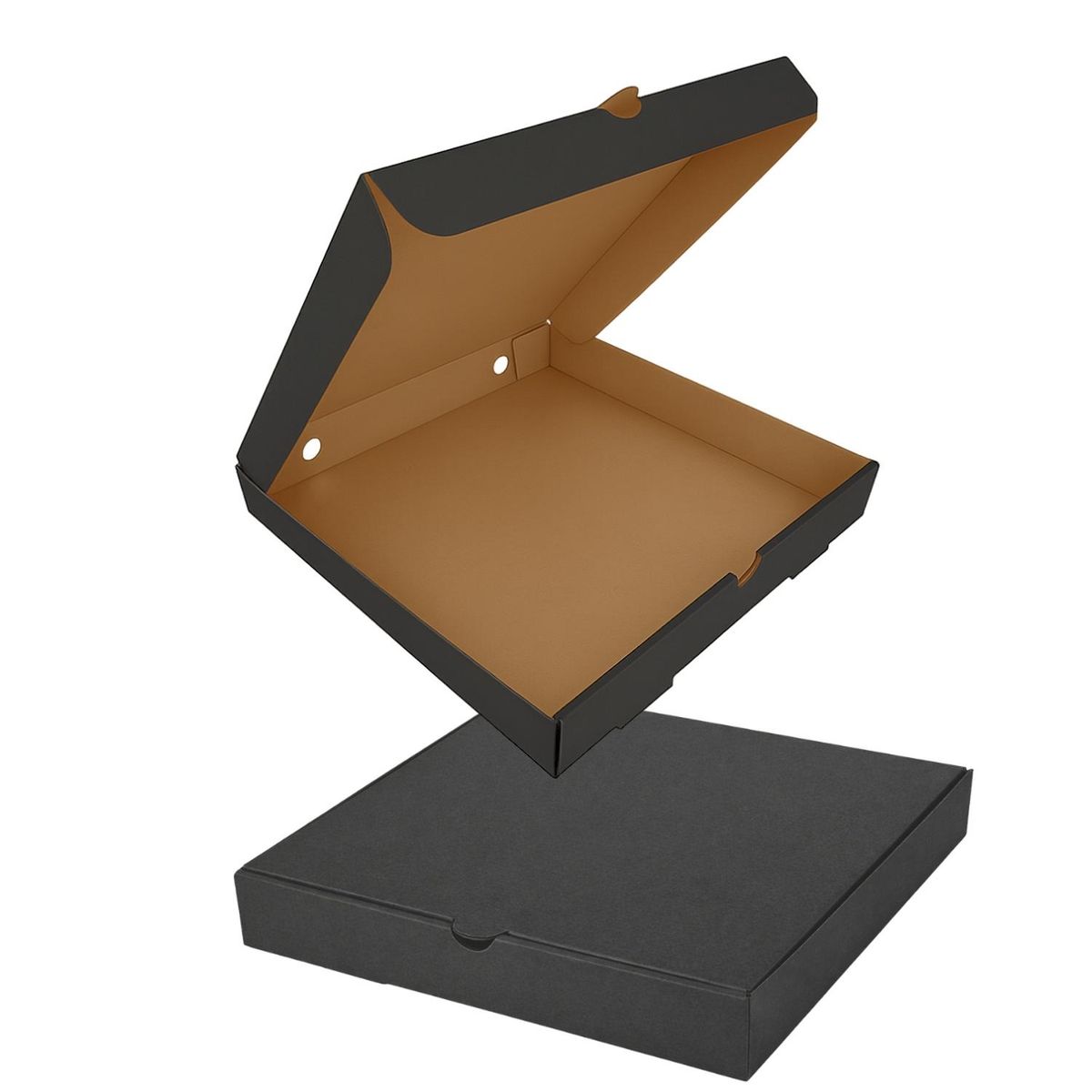 GENERICO - Caja Para Pizza 32x32x4cm 50 Unidades Vitrauss - Negro
