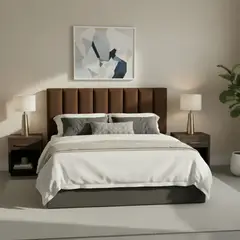 GENERICO - Respaldo Tubular al piso 1.0 Plaza Felpa Marron