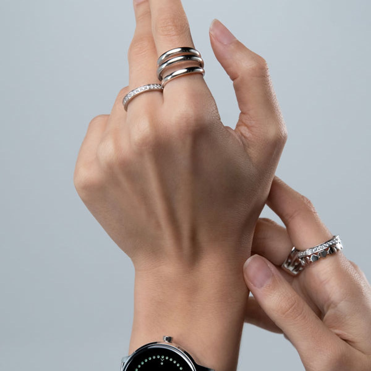 ONE DESIGNED IN LISBON - Anillo Silver Frost