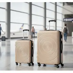 GENERICO - Pack de 2 Maletas Rigidas 10 kg y 28 kg Cabina y Bodega Oro rosa