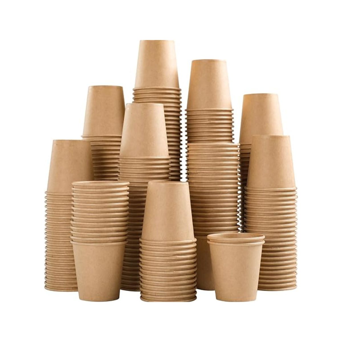 GENERICO - Vasos Kraft 12oz Desechables Pack 50und Vaso Café  Polipapel Marrón