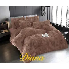 DIANA - COBERTOR DE INVIERNO PELUDO CON CHIPORRO PREMIUN 2 PLAZA DISEÑO JASPEADO