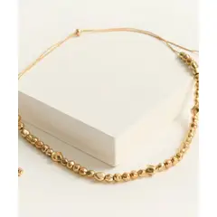 LOUNGE - Collar Mujer Cordón Bolitas Machacadas