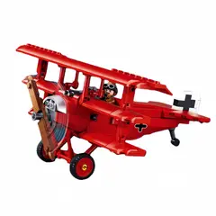 AZULAMAR - Juguete Bloques De Retro Fighter Militar Ww1 Regalo Barón Rojo Fokker DR-1S Avión de Combate